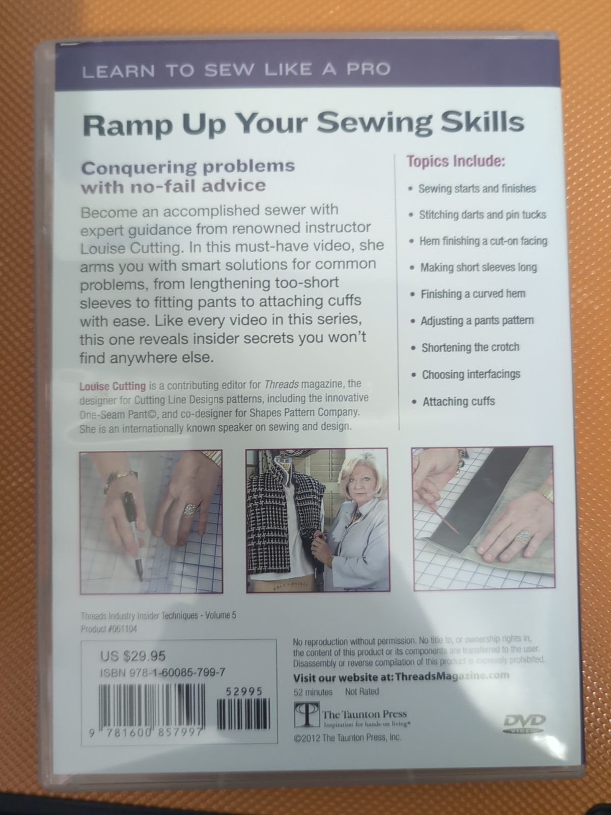 Threads Industry Insider Techniques, Vol. 5 by Cutting, Louise DVD 📀