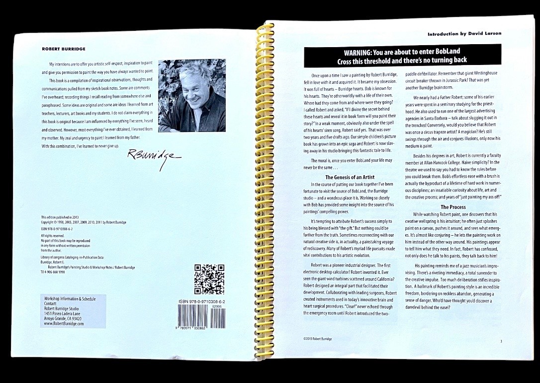 LOOSEN UP ~ ROBERT BURRIDGE&rsquo;S WORKBOOK & STUDIO NOTES ~ PB/Spiral binding ~ VG