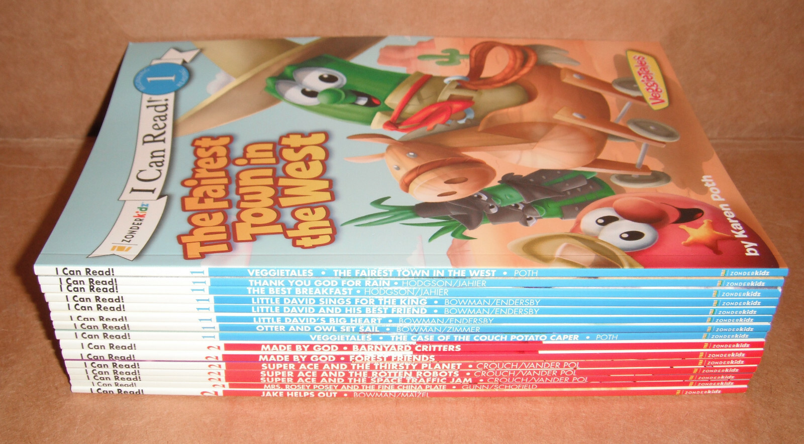 Lot of 15 Assorted Faith Based I Can Read Books by Zonderkidz Level 1 & 2