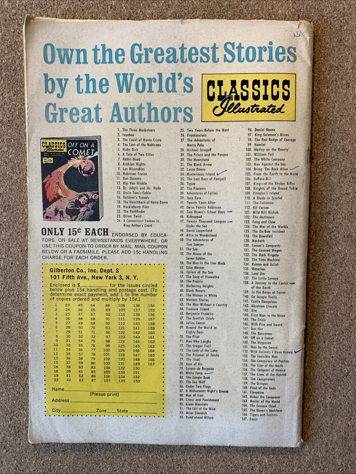 Classics Illustrated #104 Bring &lsquo;Em Back Alive FN+ 1963, 48 pages