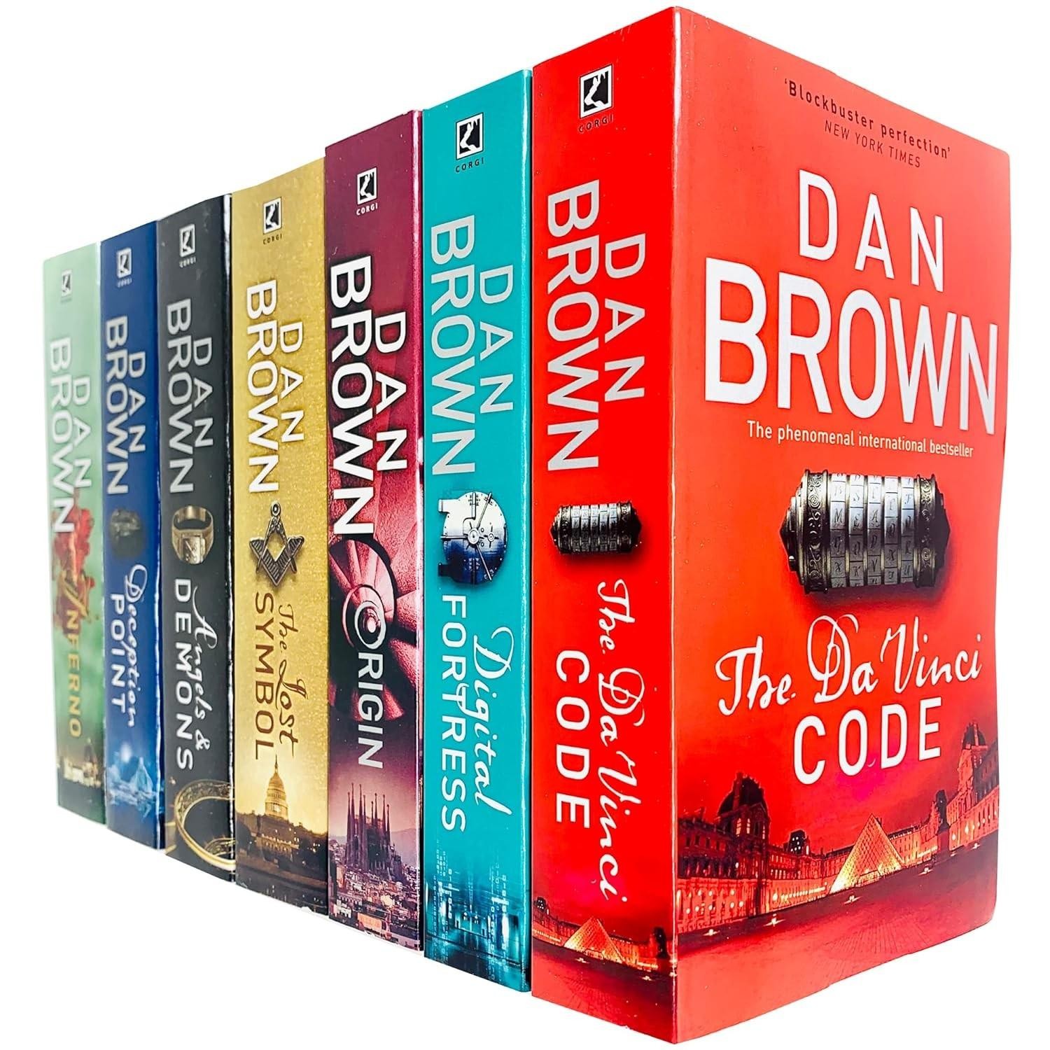 Robert Langdon Series 7 Books Set Dan Brown Paperback Thriller Collection
