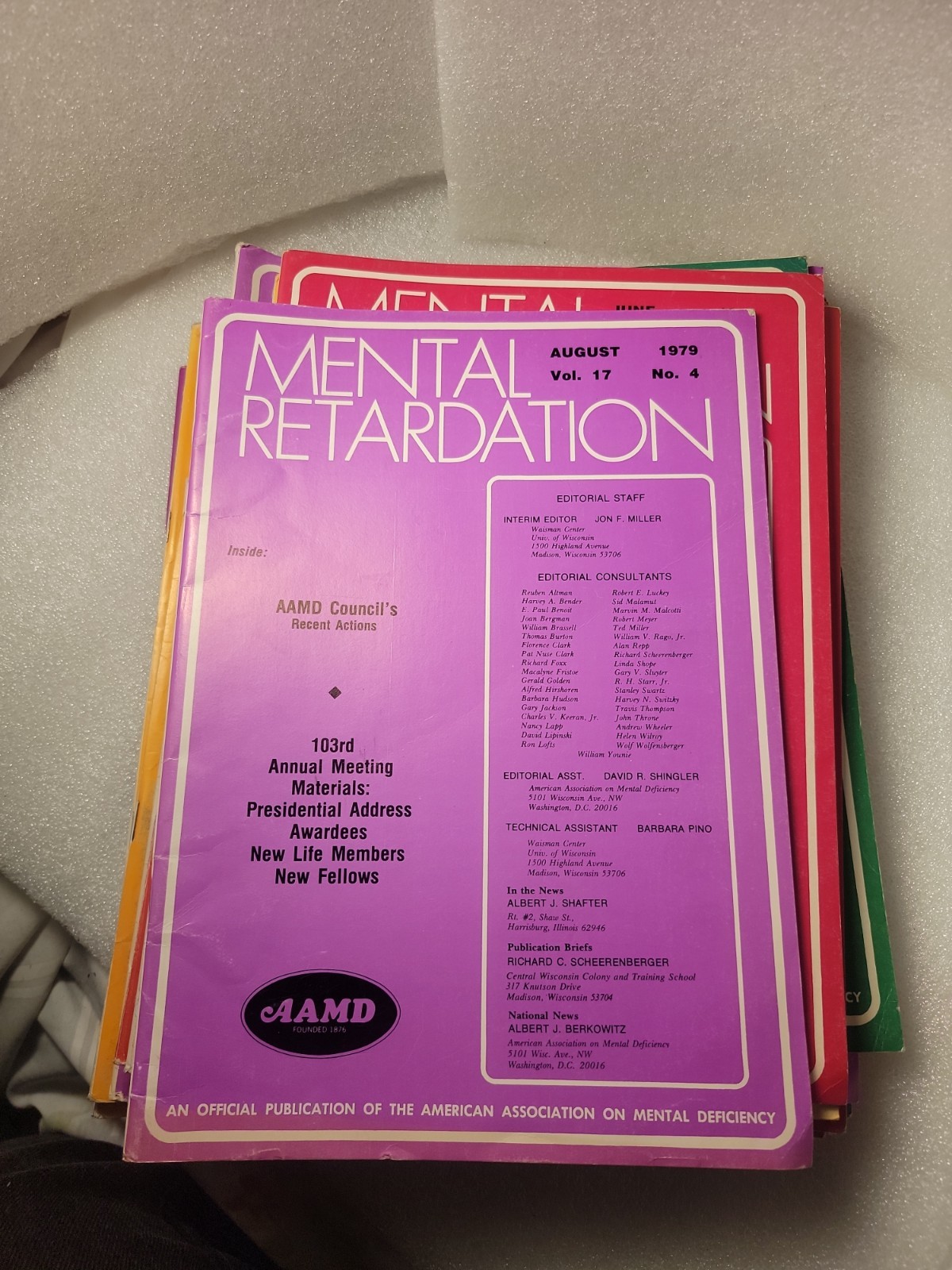 12pcs LOT! RARE FIND! Mental Retardation AAMD Magazines Publications