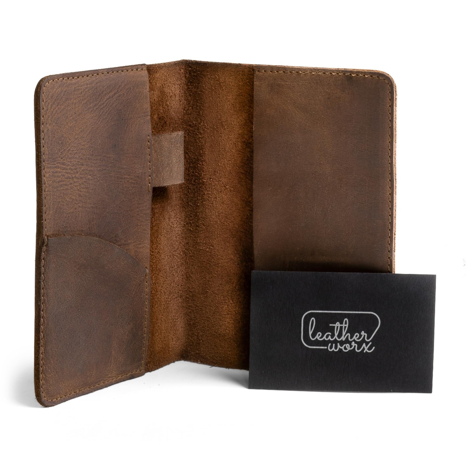 Leather Field Notes Cover, Leather Notebook Cover 3.5 x 5.5 in. with Card and…