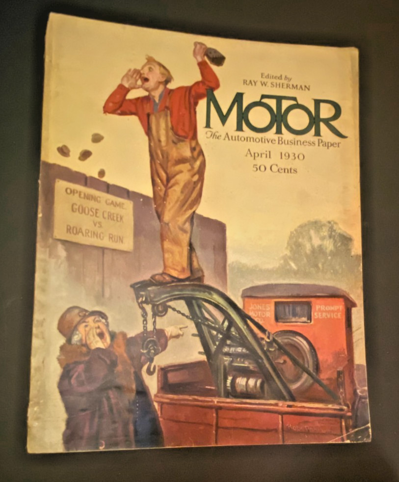 MOTOR MAGAZINE – Apr 1930 – Antique Auto Ads, Chrysler Studebaker U.S. Gauge Aut