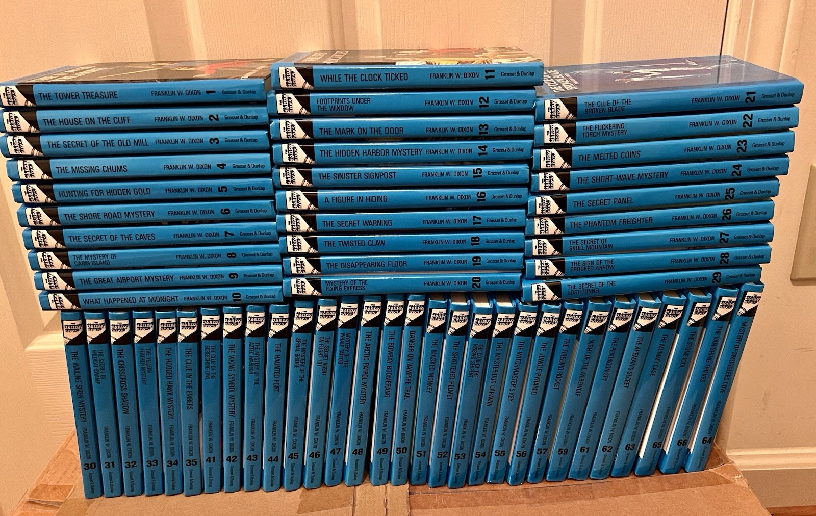 Lot of 59 Hardy Boys Hardcover, Glossy Flashlight Edition by Franklin W. Dixon