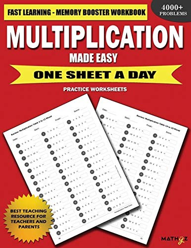 Multiplication Made Easy: Fast Learning – Memory Booster Workbook One She – GOOD