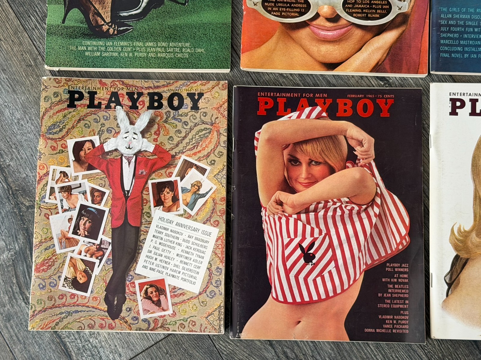 PLAYBOY MAGAZINE 1965 12pc Lot Set Hot Girl Sexy Babe Blonde Brunette Lingerie