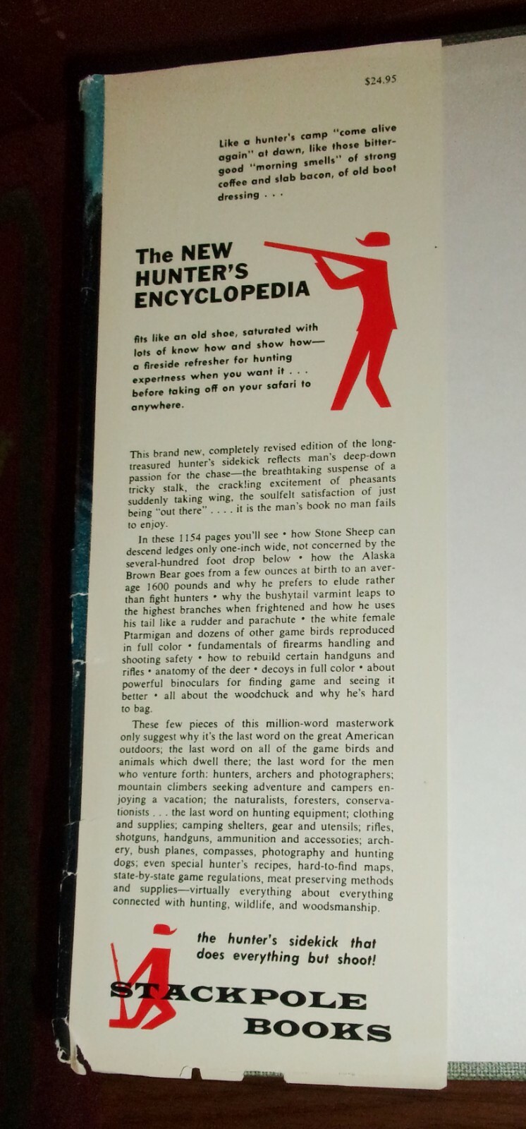 THE NEW HUNTER&rsquo;S ENCYCLOPEDIA-Updated New Printing of 3rd Edition-Ex 1972 HC dj!