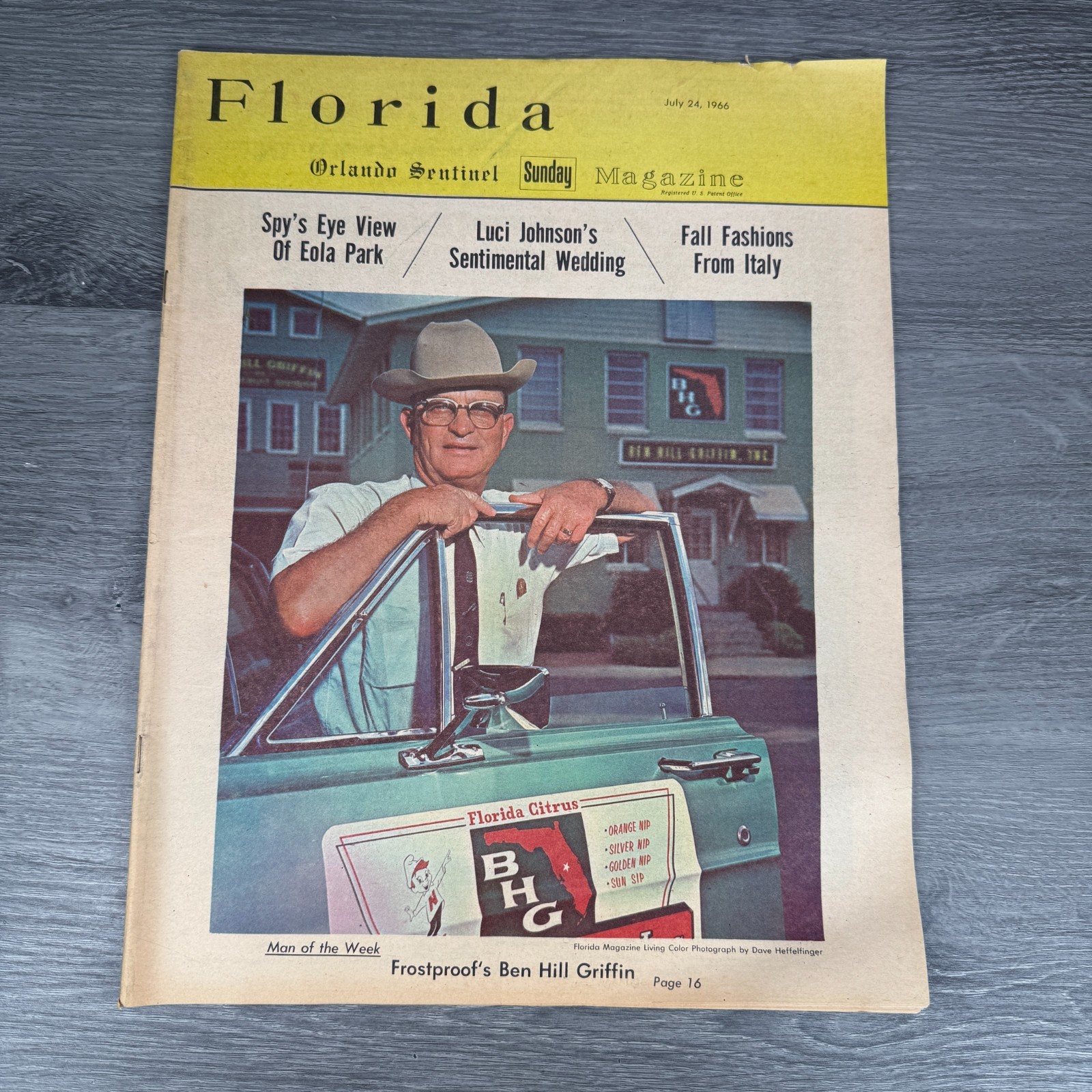 Vtg Orlando Florida Sentinel Jul 24 1966 Sunday Magazine White House Wedding