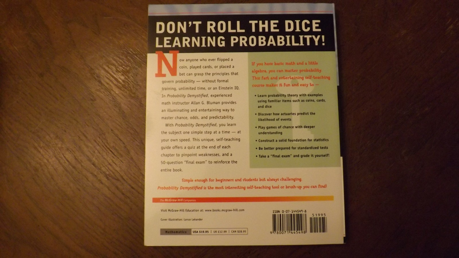 Demystified Ser.: Probability Demystified by Allan G. Bluman (2005, Trade…