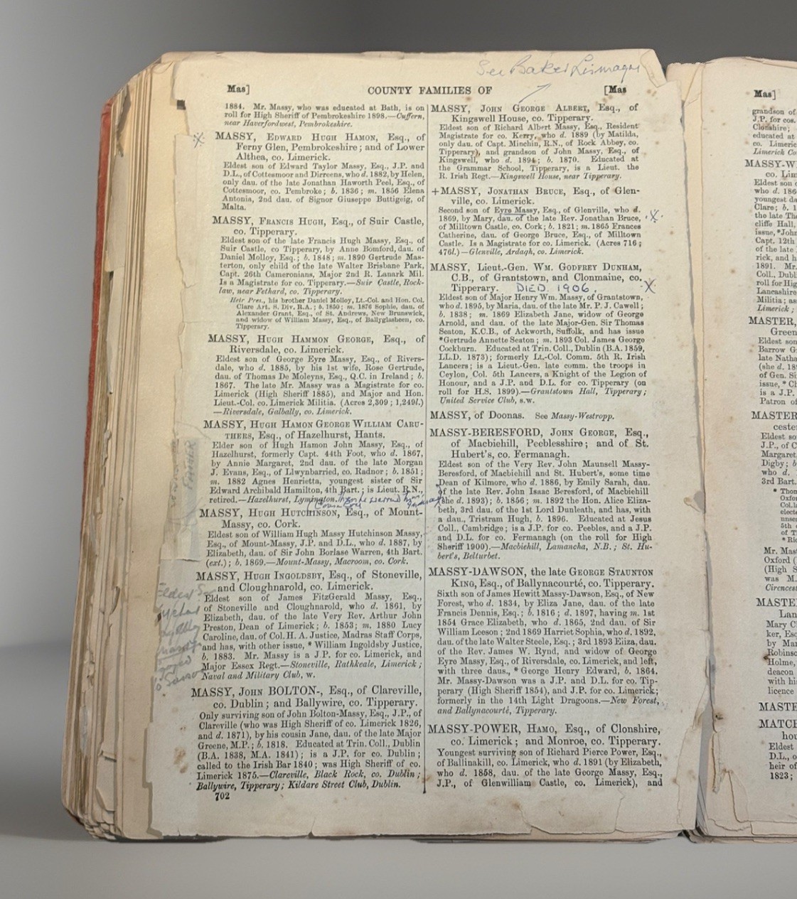 Walford&rsquo;s County Families of the United Kingdom book – 1898