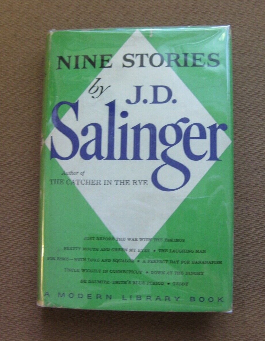 NINE STORIES by J.D. Salinger – Modern Library – HCDJ – $1.95 – VG+