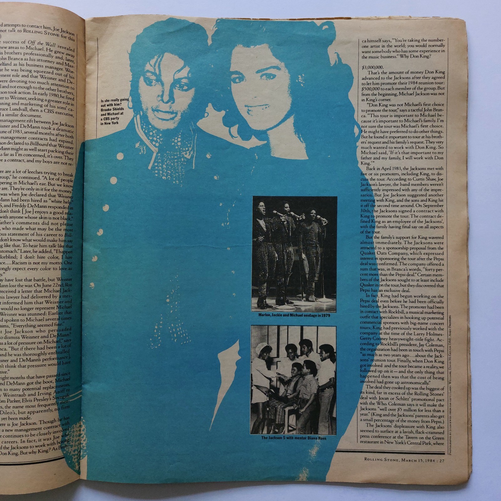 MICHAEL JACKSON – Rolling Stone – RARE USA Magazine Issue 417 (MAR 1984)