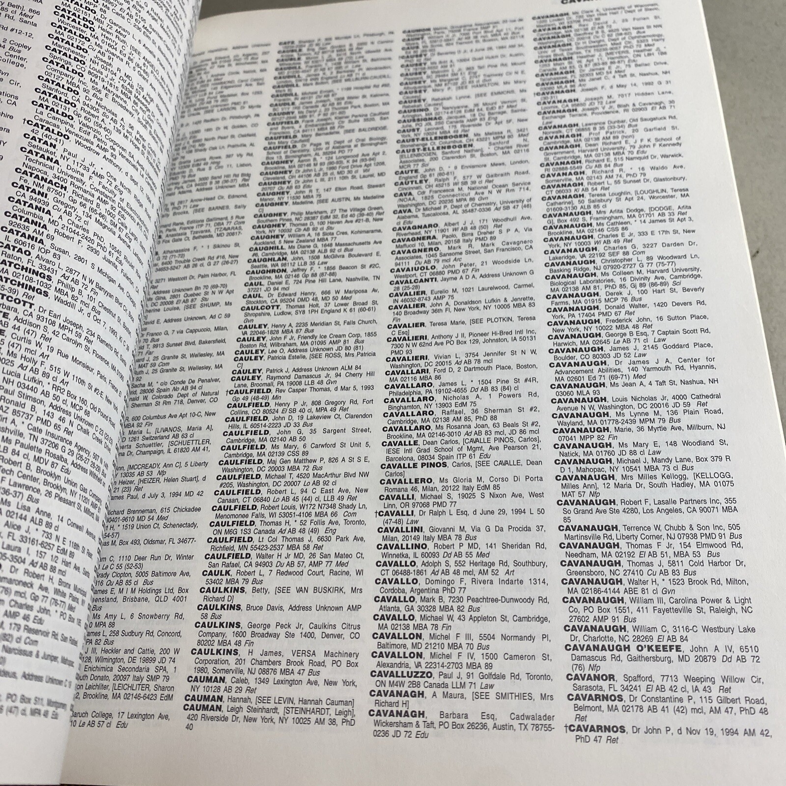 Harvard Alumni Directory 1995 Volume 1 w Barack Obama Listed / KRP