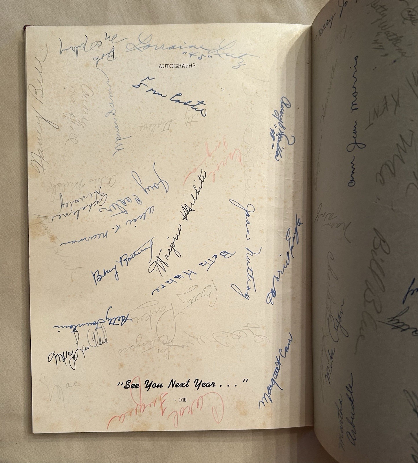 Vintage 1944 Yearbook The Narcissus Peru High School Indiana – War Time