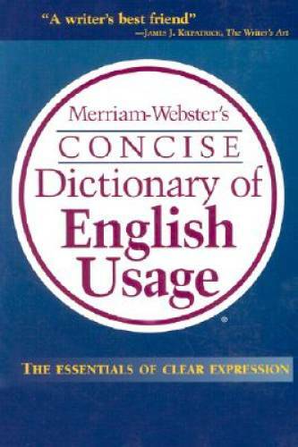 Merriam-Webster&rsquo;s Concise Dictionary of English Usage – Paperback – GOOD