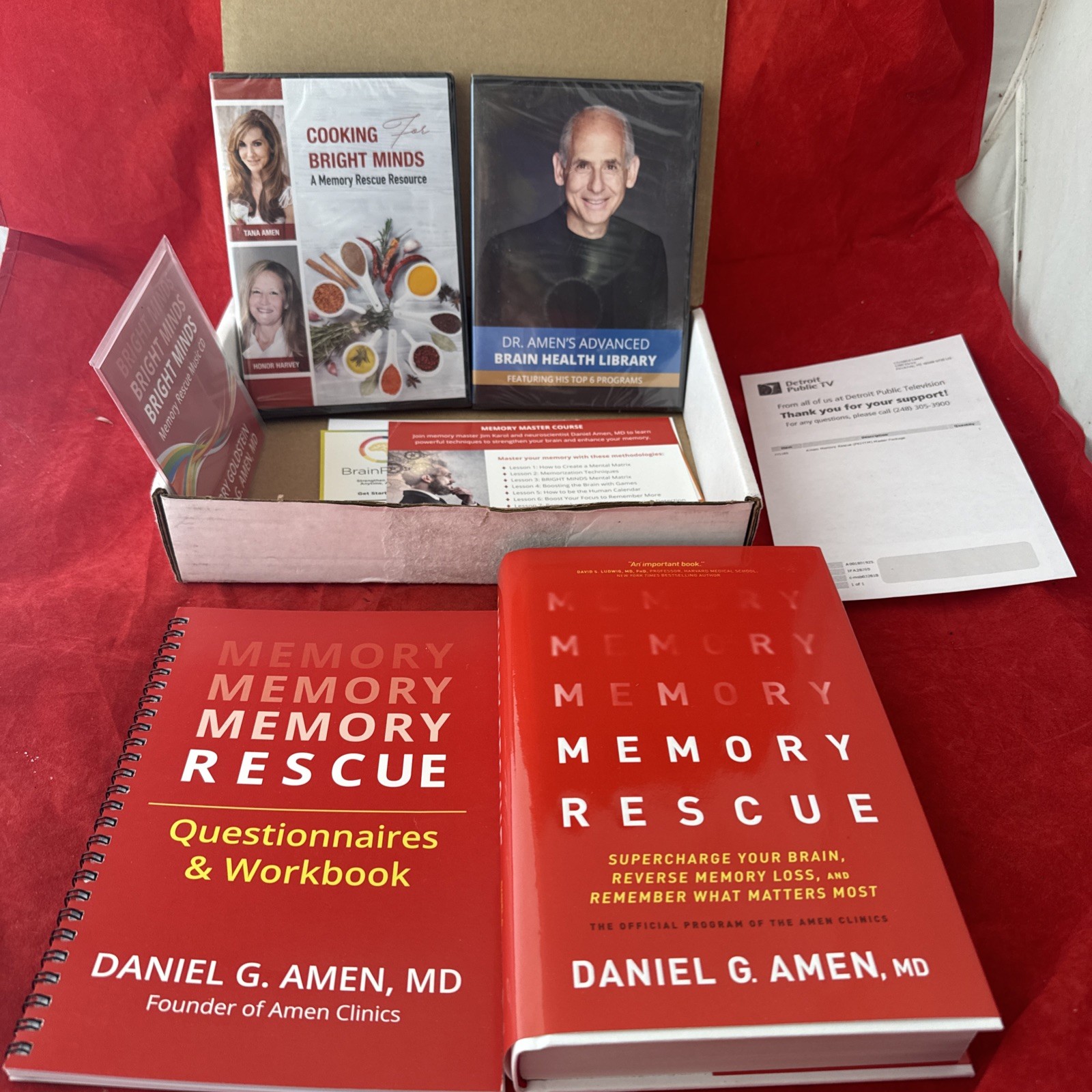 Dr. Daniel Amen&rsquo;s Memory Rescue Master Package Book Workbook 2 DVD’s CD