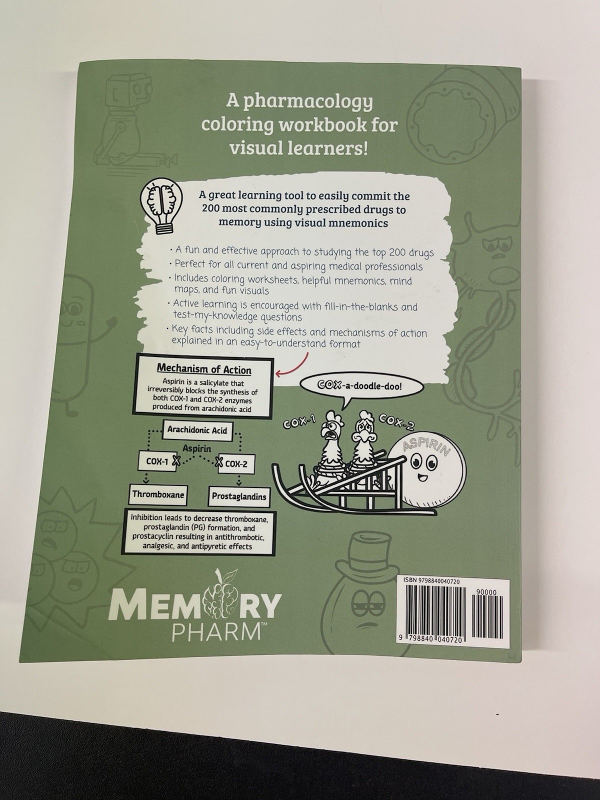 Memory Pharm Top 200 Drugs Made Easy Workbook Pharmacology Medical By Dinh