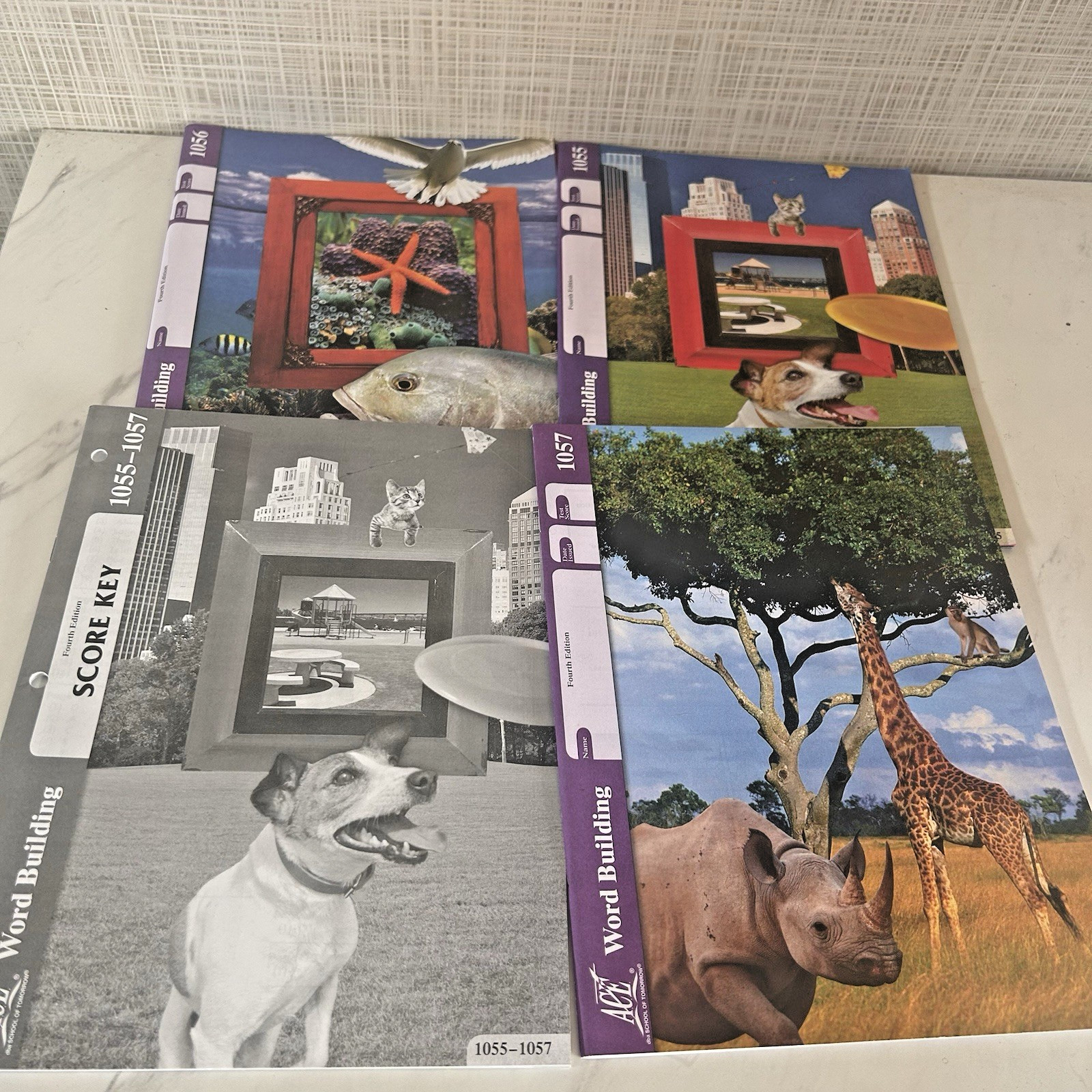 ACE Word Building PACE Set & Score Key 1055-1057 4th Edition Homeschool New