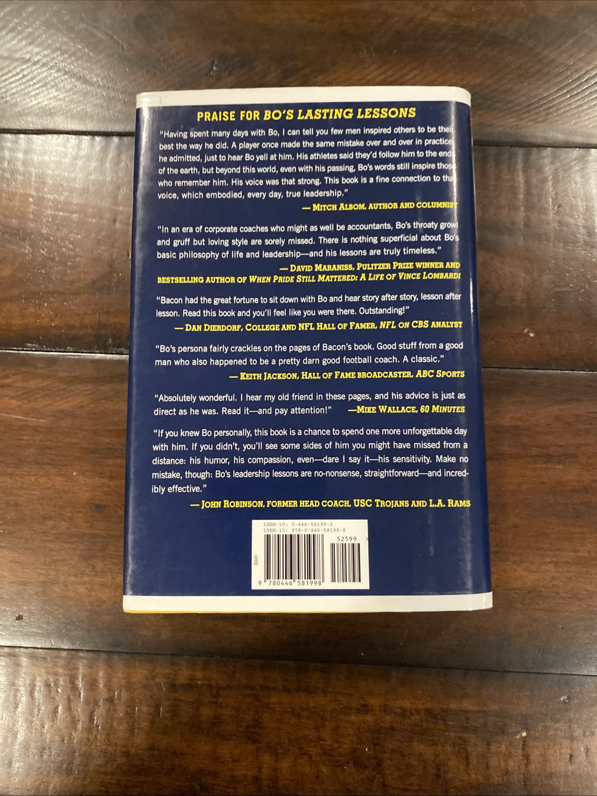SIGNED Bo&rsquo;s Lasting Lessons by John U. Bacon U Of M Football