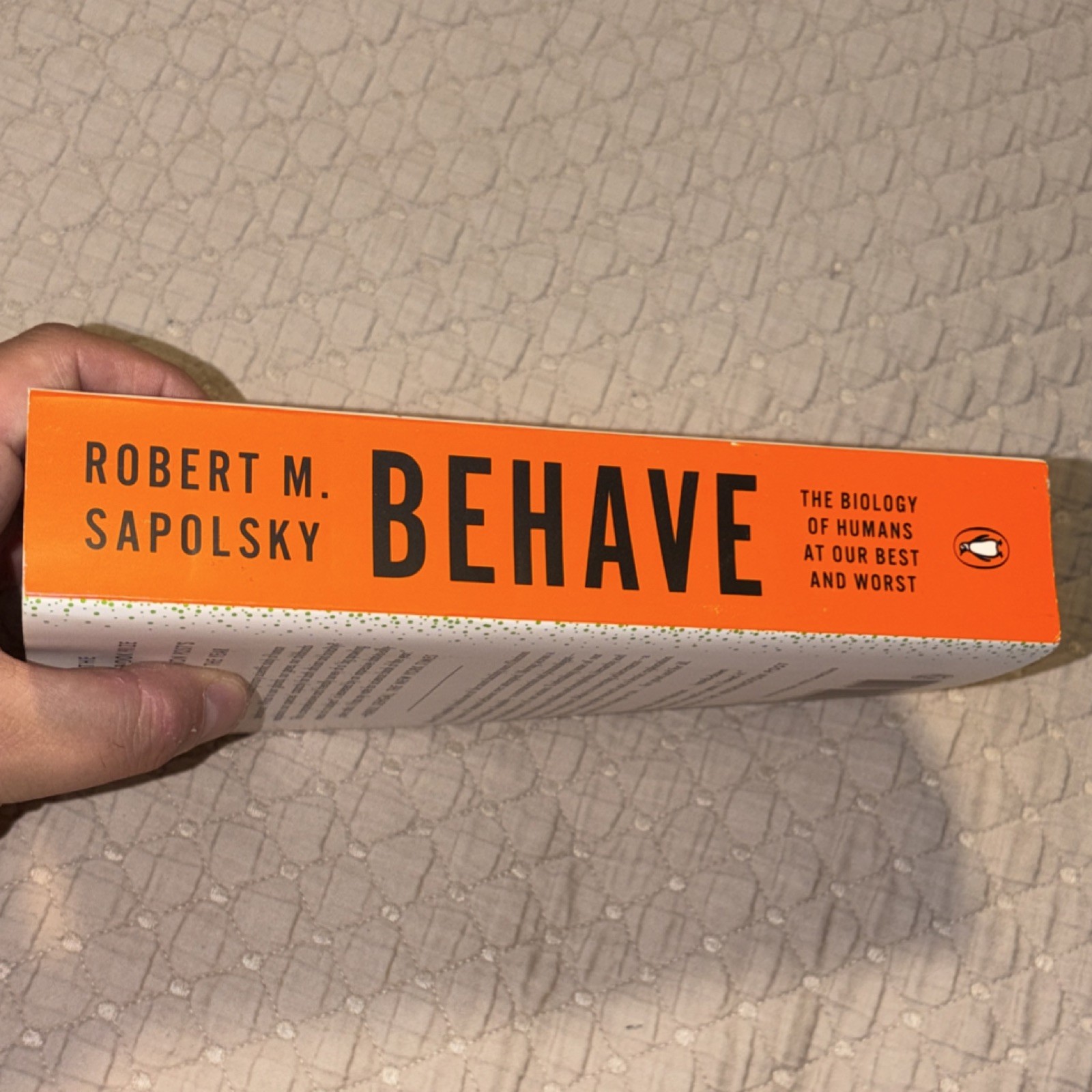 Penguin Behave Robert M. Sapolsky Trade Paperback Psychology Biology