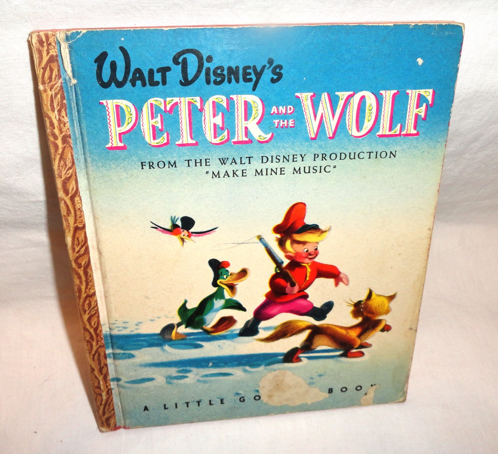 Vintage Little Golden Book, Peter & the Wolf, #D-5, 1947, 42 Pgs.,Brown Back