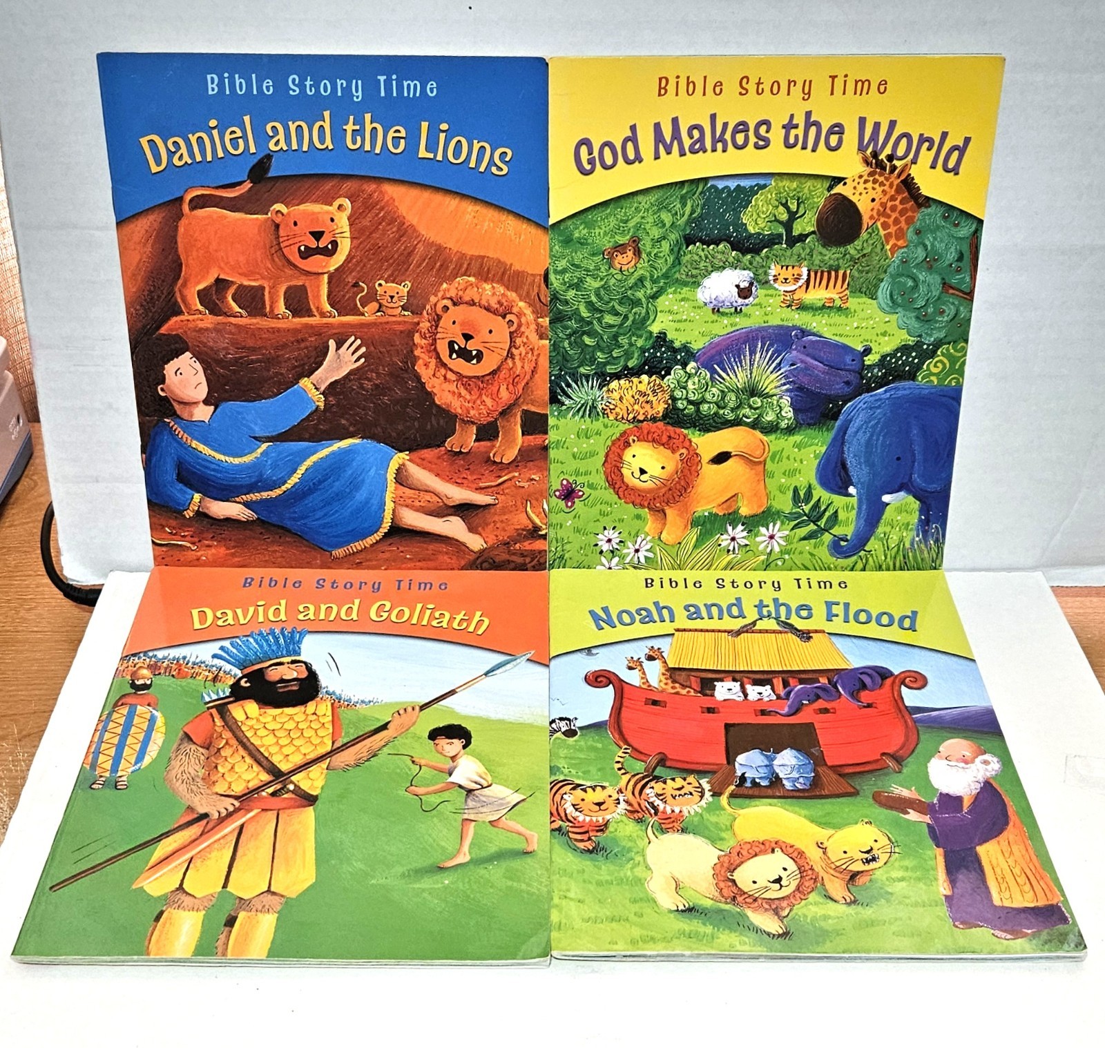 4 Bible Story Time Books by Sophie Piper Daniel and the Lions Noah and the Flood