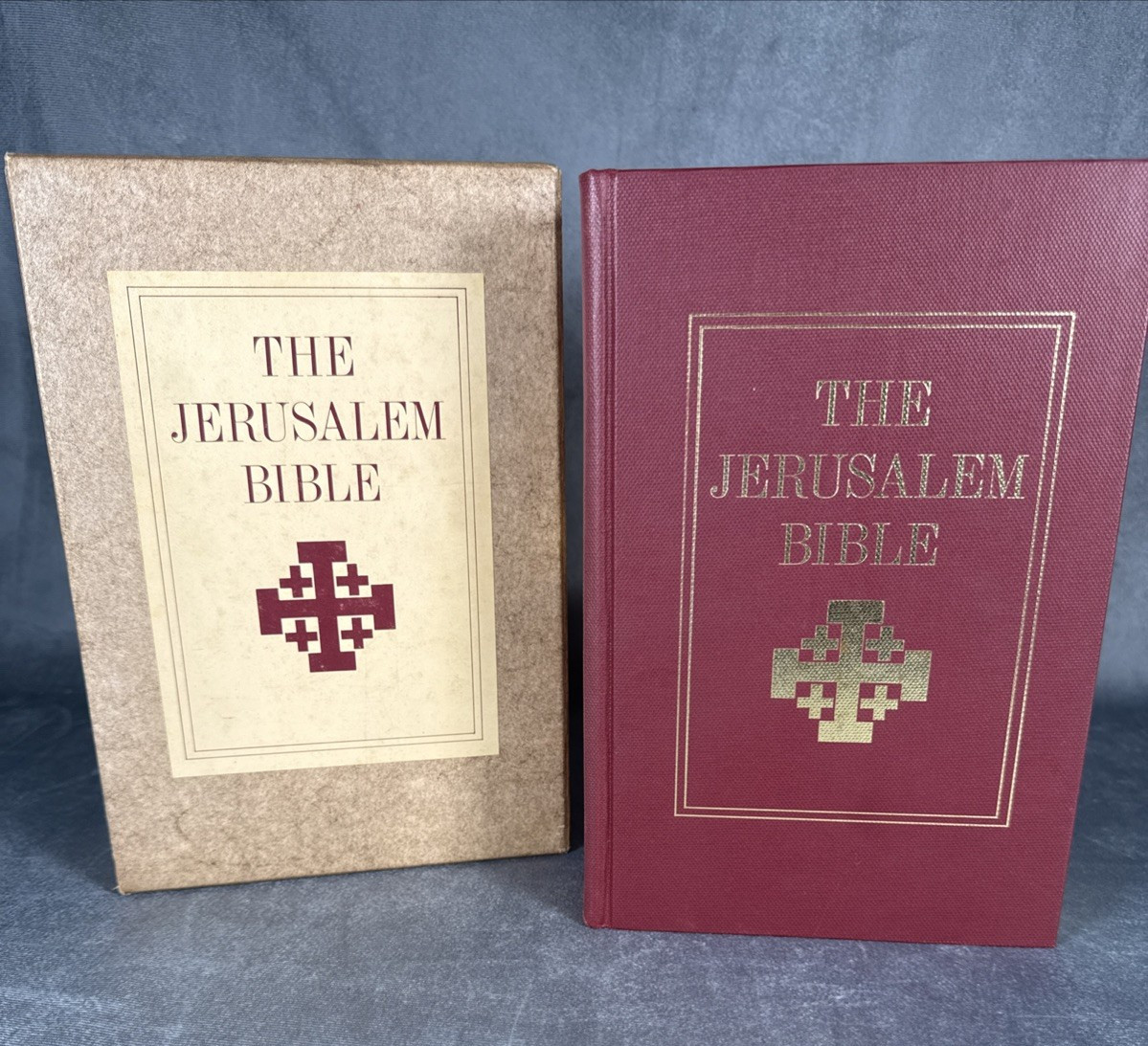 1966 Jerusalem Bible Doubleday Catholic Bible Thumb Indexed Hardcover Slipcase