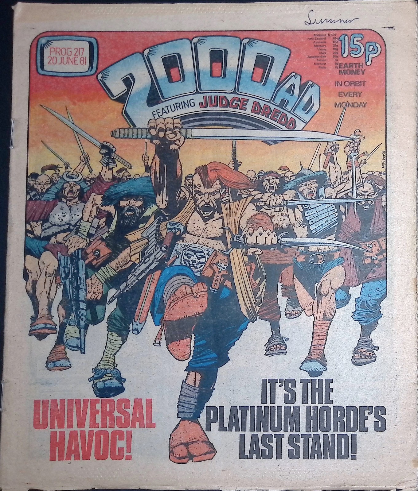 2000AD Prog 217 20 June 1981 F/VF-