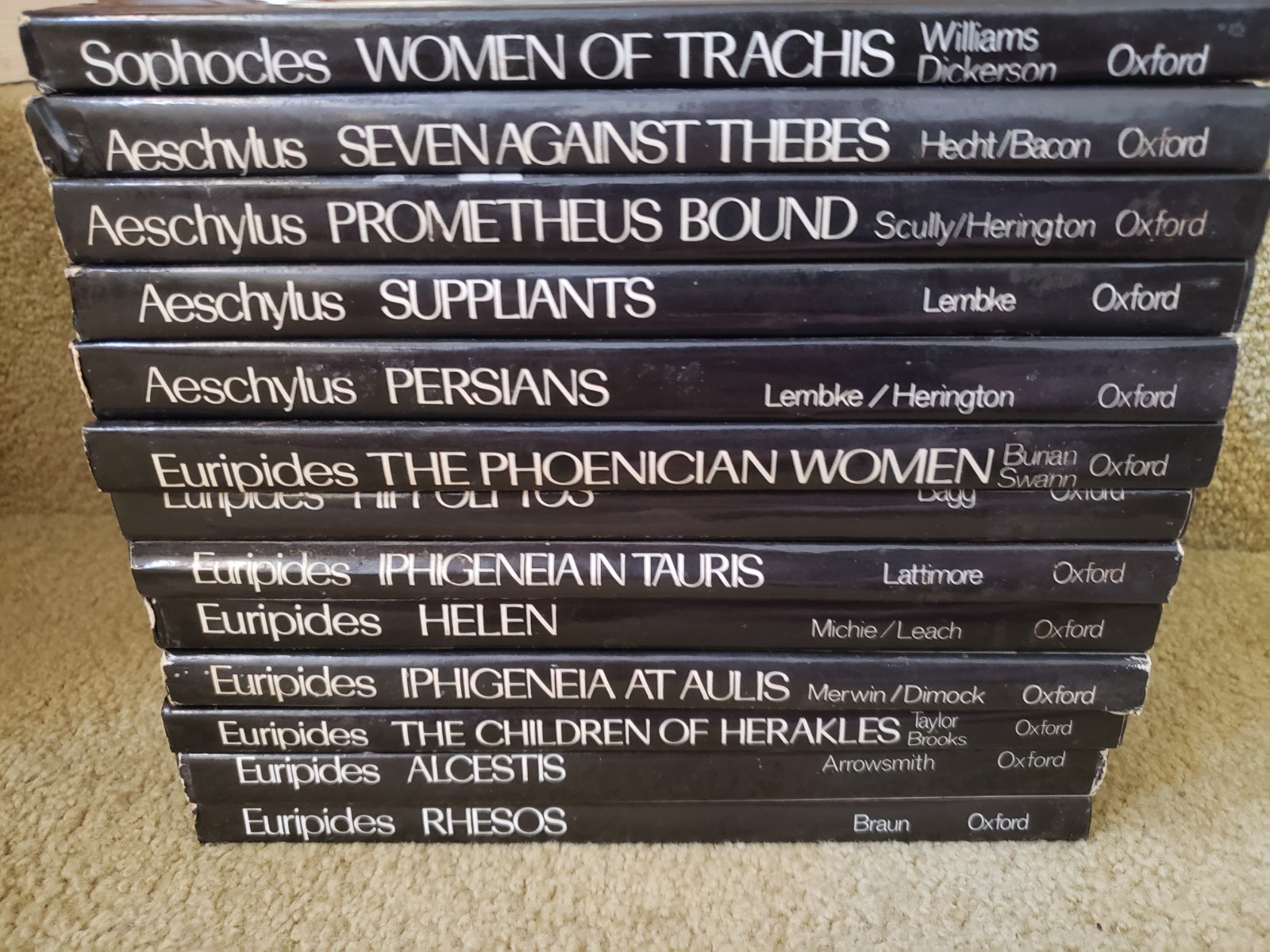 13 OXFORD UNIVERSITY PRESS Greek Tragedy HARDCOVER EURIPADES ACHILLES SOPHOCLES