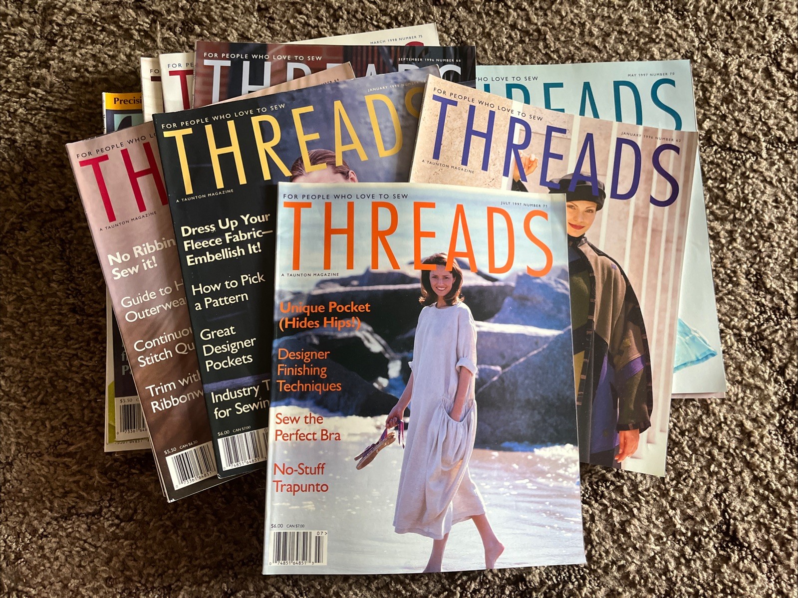 18 THREADS Sewing Magazines Back Issues Lot Vintage