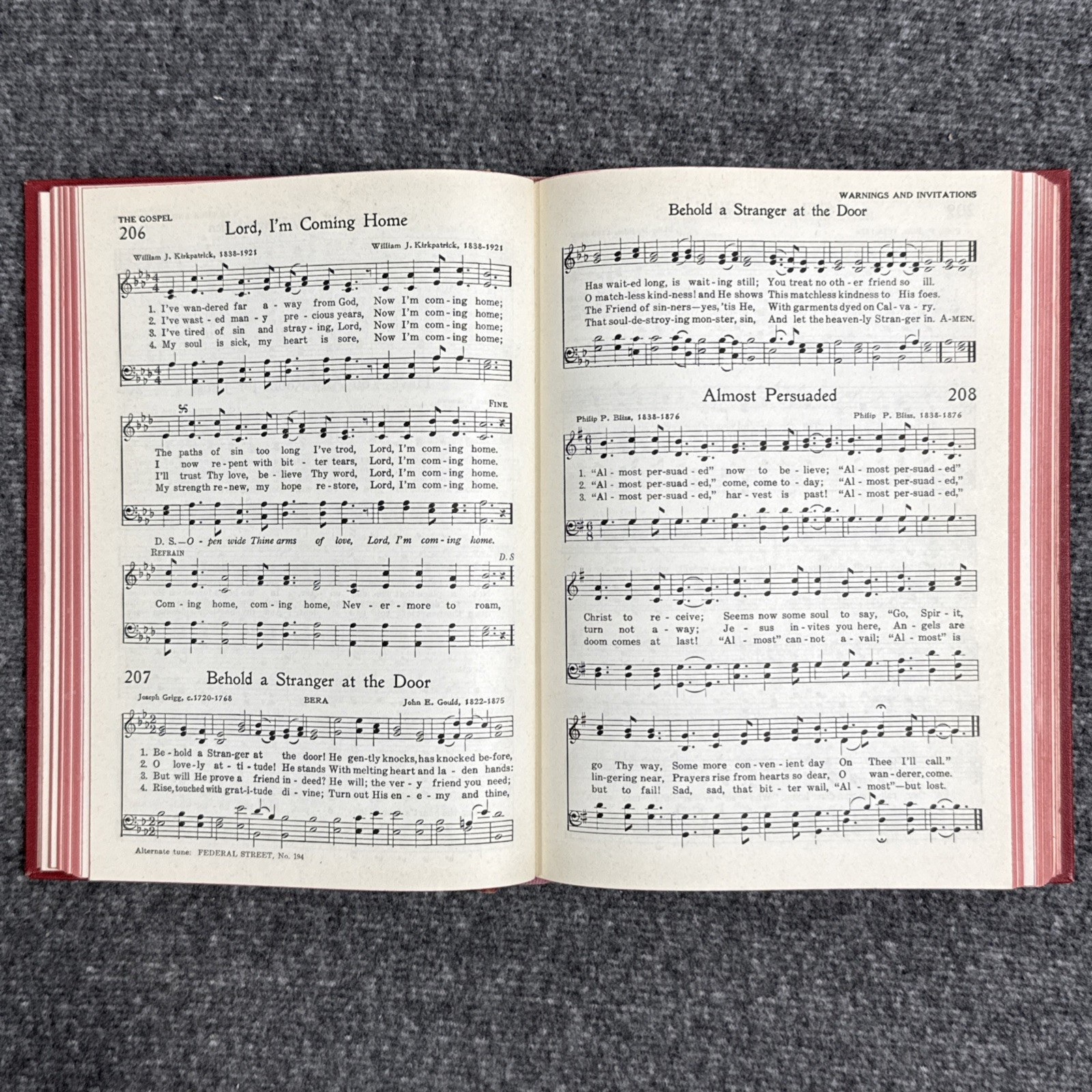 Worship and Service Hymnal 1969 Hope Publishing Vintage Hardcover RARE 512 Pages