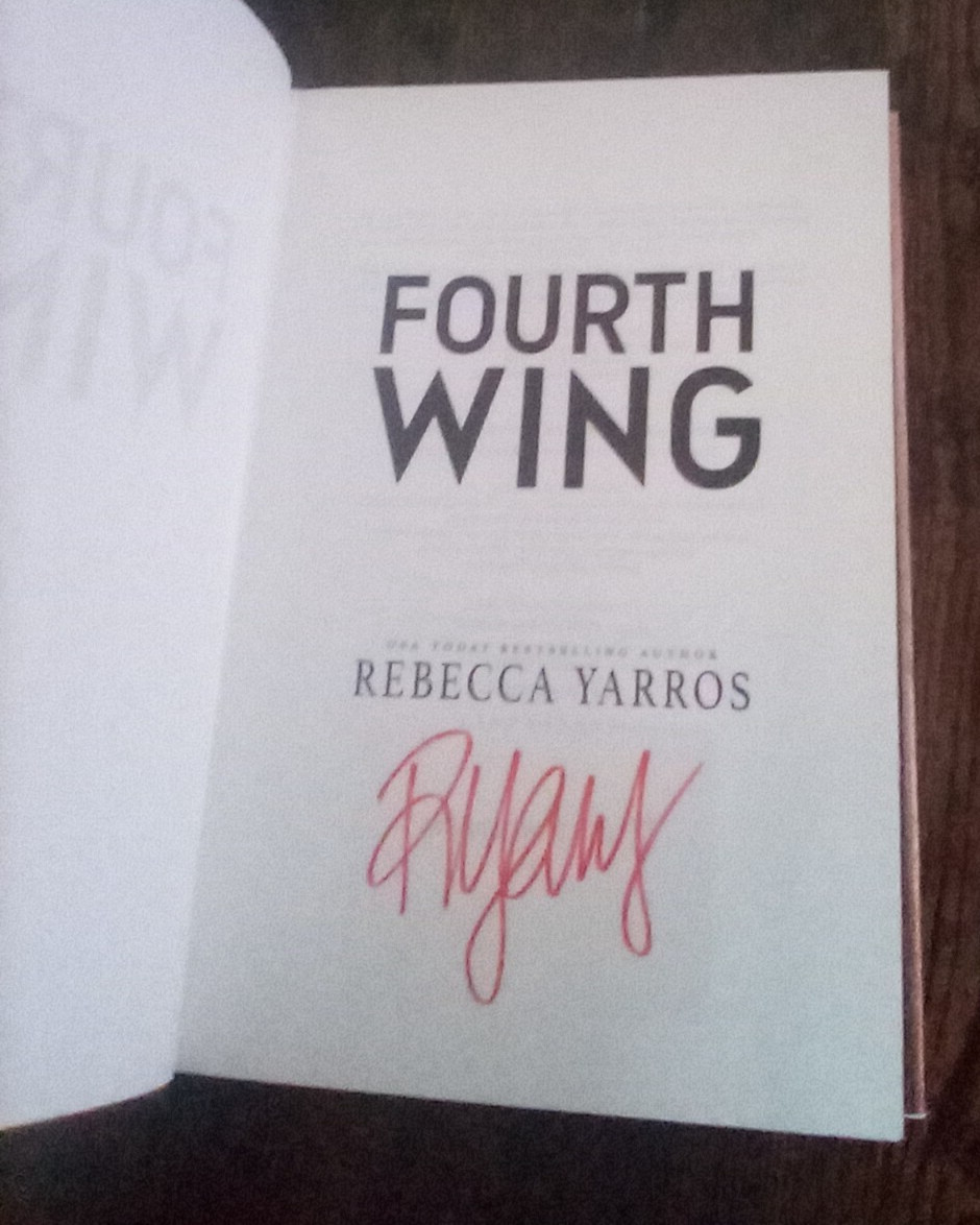Fourth Wing *SIGNED BOOKPLATE* First Ed, First Print Sprayed Edges+ Overlays