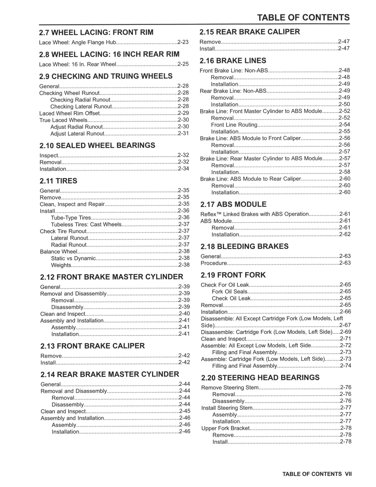 HARLEY-DAVIDSON 2016-2018 Touring Service Manual – BOUND – COVERS – XL FOLDOUTS