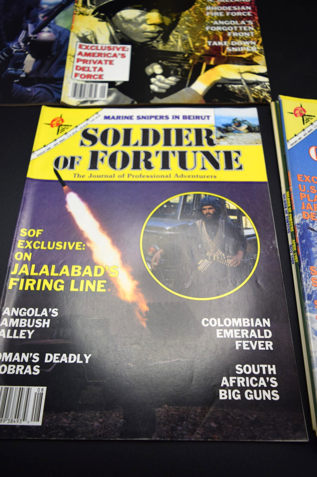 Lot of 7 Soldier of Fortune Magazines Jan Feb Apr May Aug Sep Dec 1989
