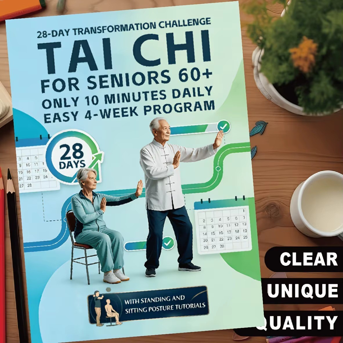 28-Day Tai Chi for Seniors Guide Easy 10-Min Daily Routine | Balance, Flexibile