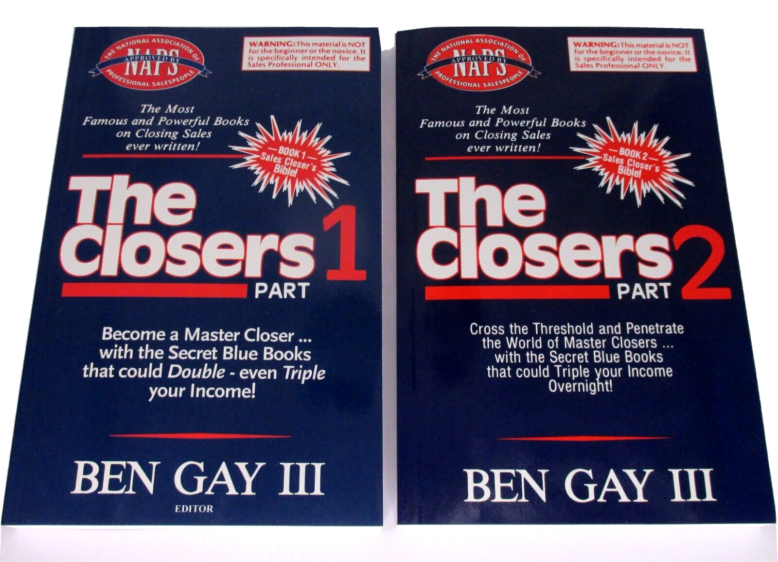 The Closers Parts 1 and 2 Books Two Book Set Sales Closer&rsquo;s Bible Ben Gay III