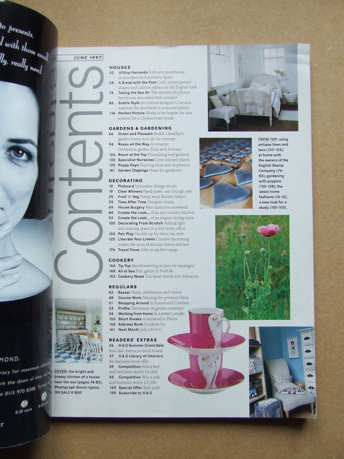 VINTAGE HOMES & GARDENS MAGAZINE JUNE 1997, 176 PAGES