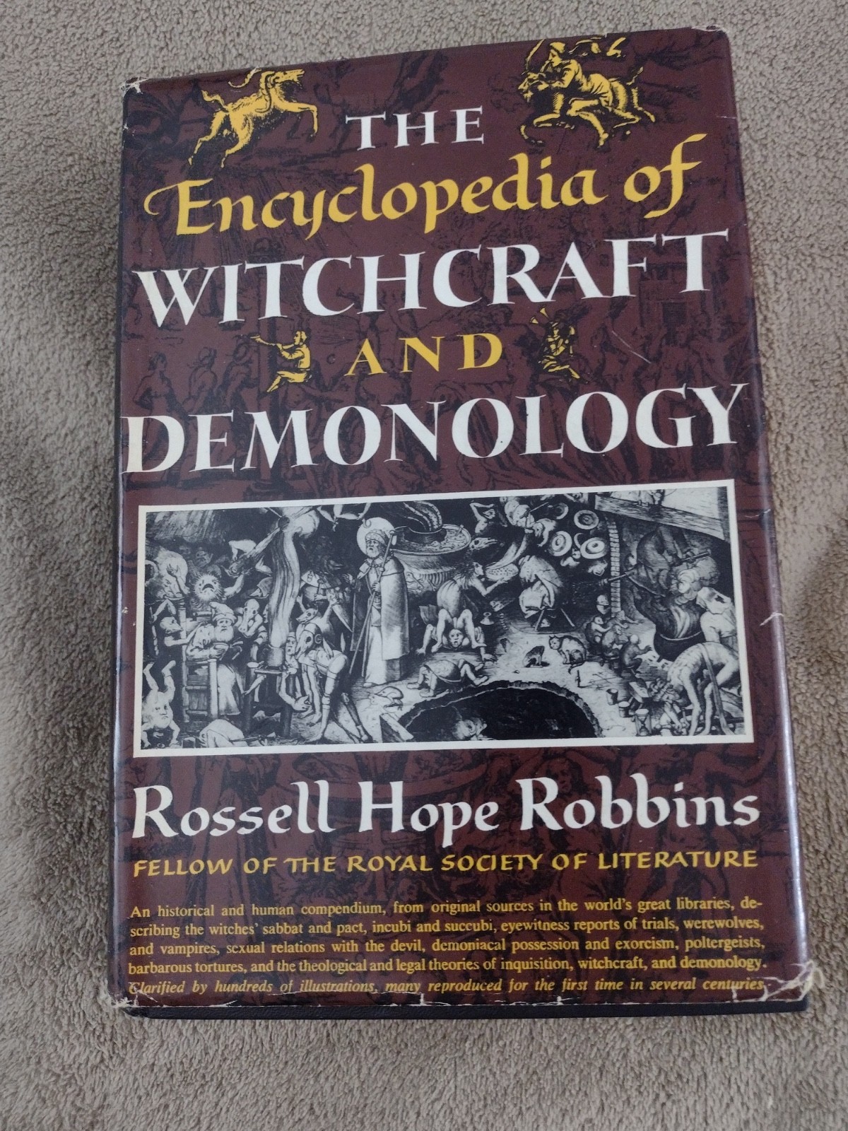 The Encyclopedia of Witchcraft and Demonology by Rossell Hope Robbins 1959 HC DJ