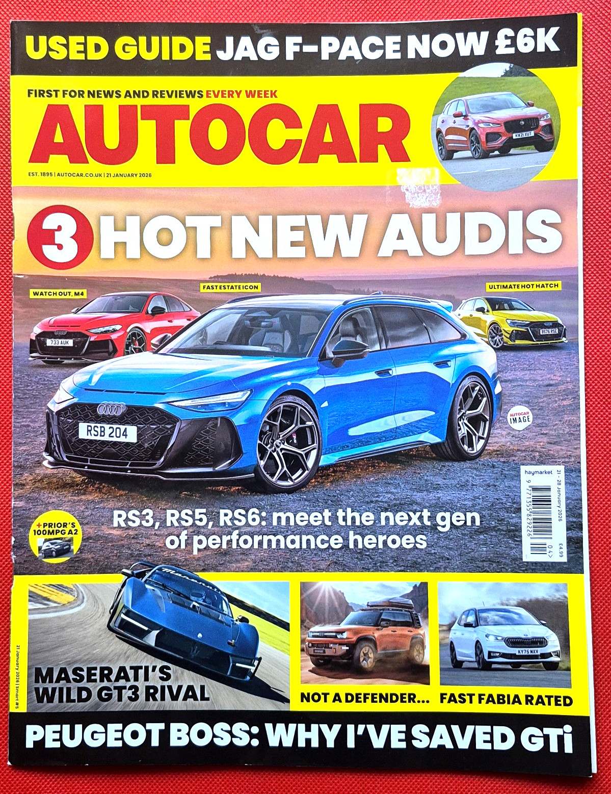 Autocar 21 Jan 2026 – FUTURE of PEUGEOT – MASERATI MCXTREMA – USED JAGUAR F-PACE