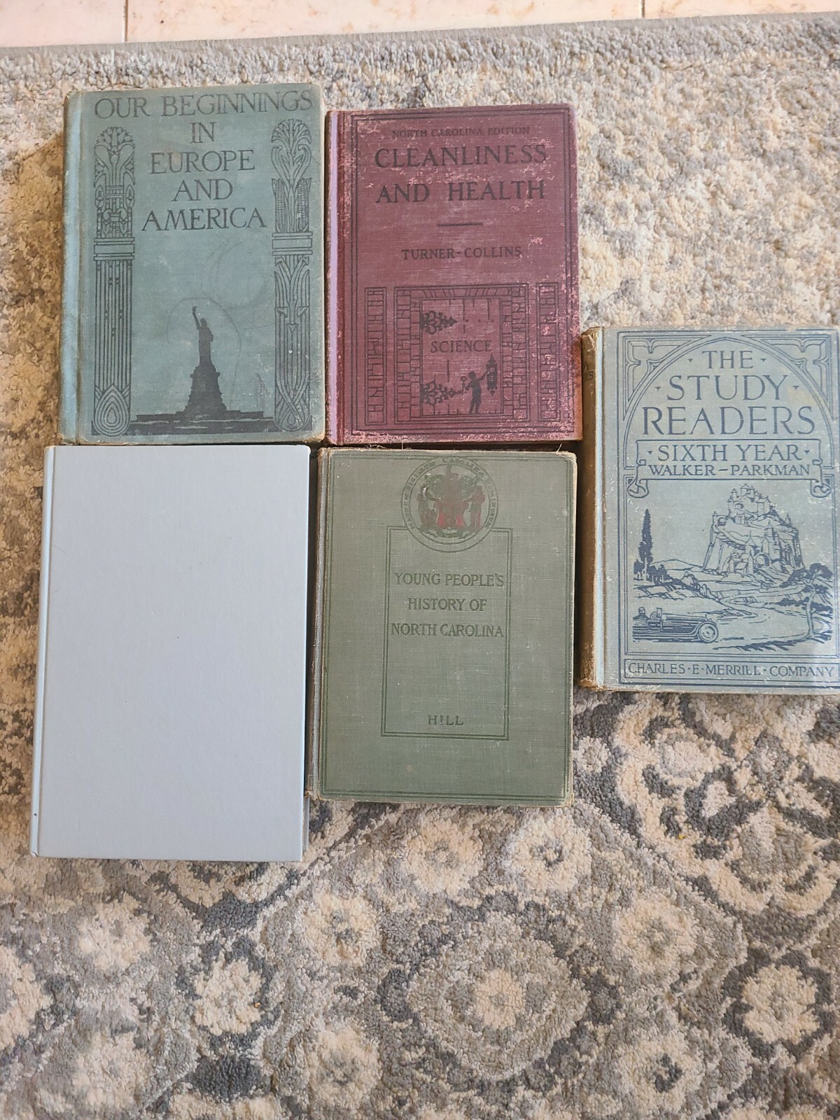 VINTAGE Lot of 5 books – Daniel Harvey Hill, Charles E. Merrill GOOD CONDITION