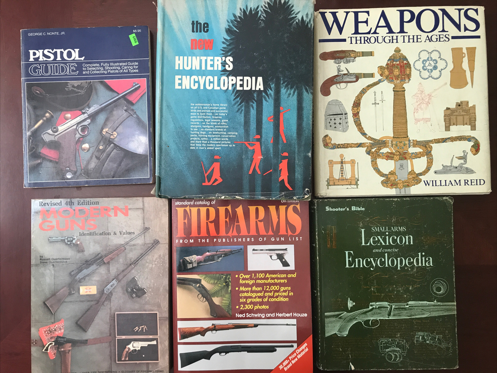 Lot of 6 Reference Books Hunter Encyclopedia Firearms Guns Weapons Lexicon Pisto