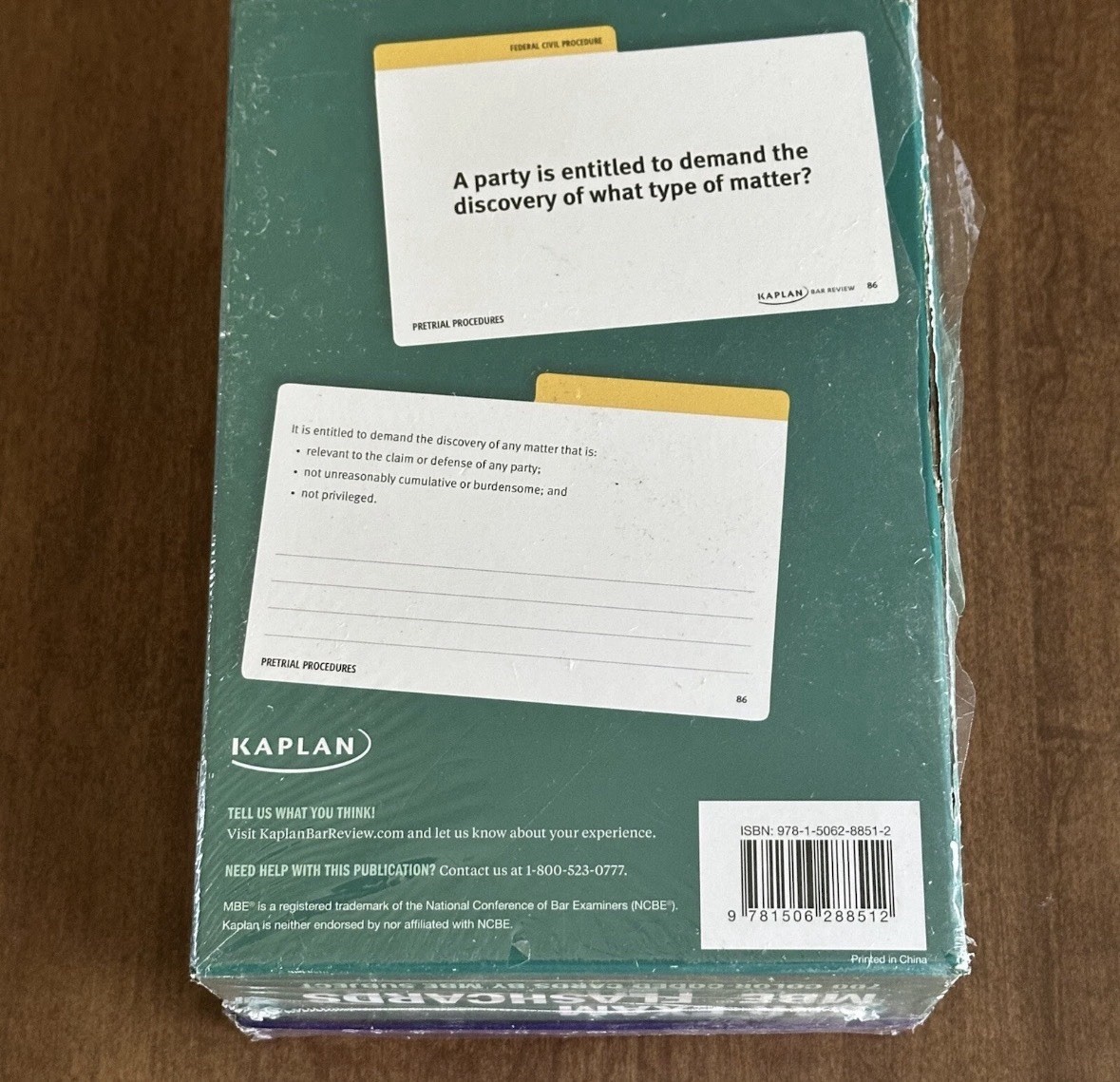 BRAND NEW Kaplan Bar Review MBE Flashcards 700 Color-Coded Cards Bar Exam Prep
