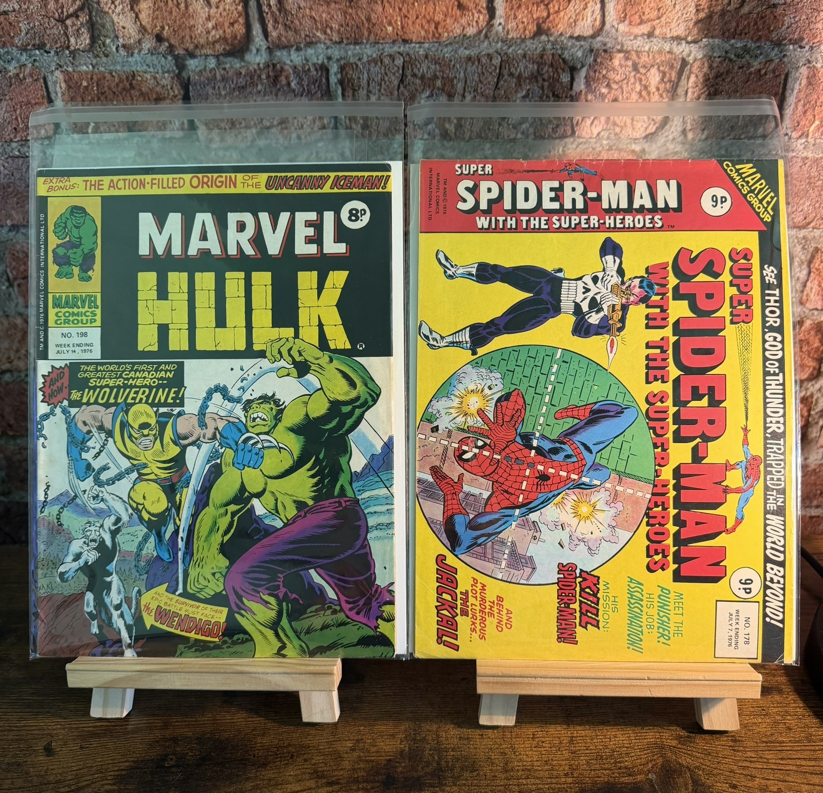 Marvel Hulk Weekly #198 1st Wolverine & Super Spider-Man #178 1st Punisher