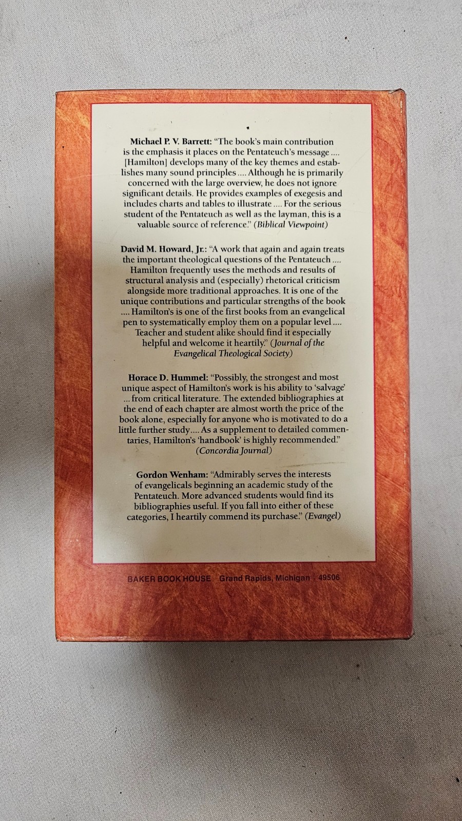 ‡ 📜 Handbook of the Pentateuch by Hamilton • 1991 9th Print HCDJ • Bible Survey