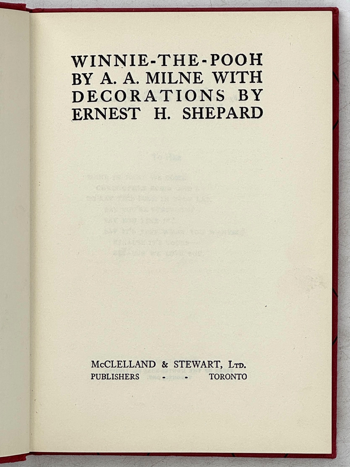 1925 A. A. MILNE. Winnie-The-Pooh VINTAGE HC VG