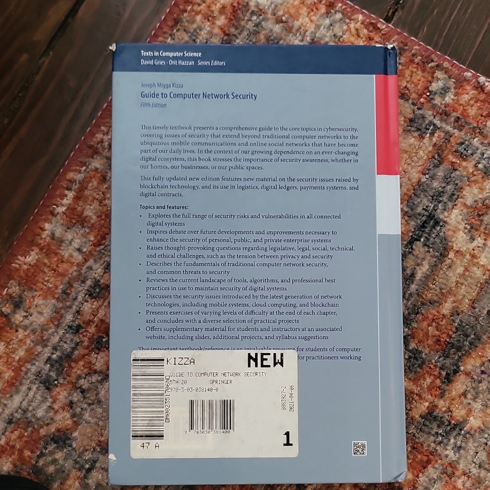 5th Edition Springer Guide to Computer Network Security Kizza 2020 Hardcover