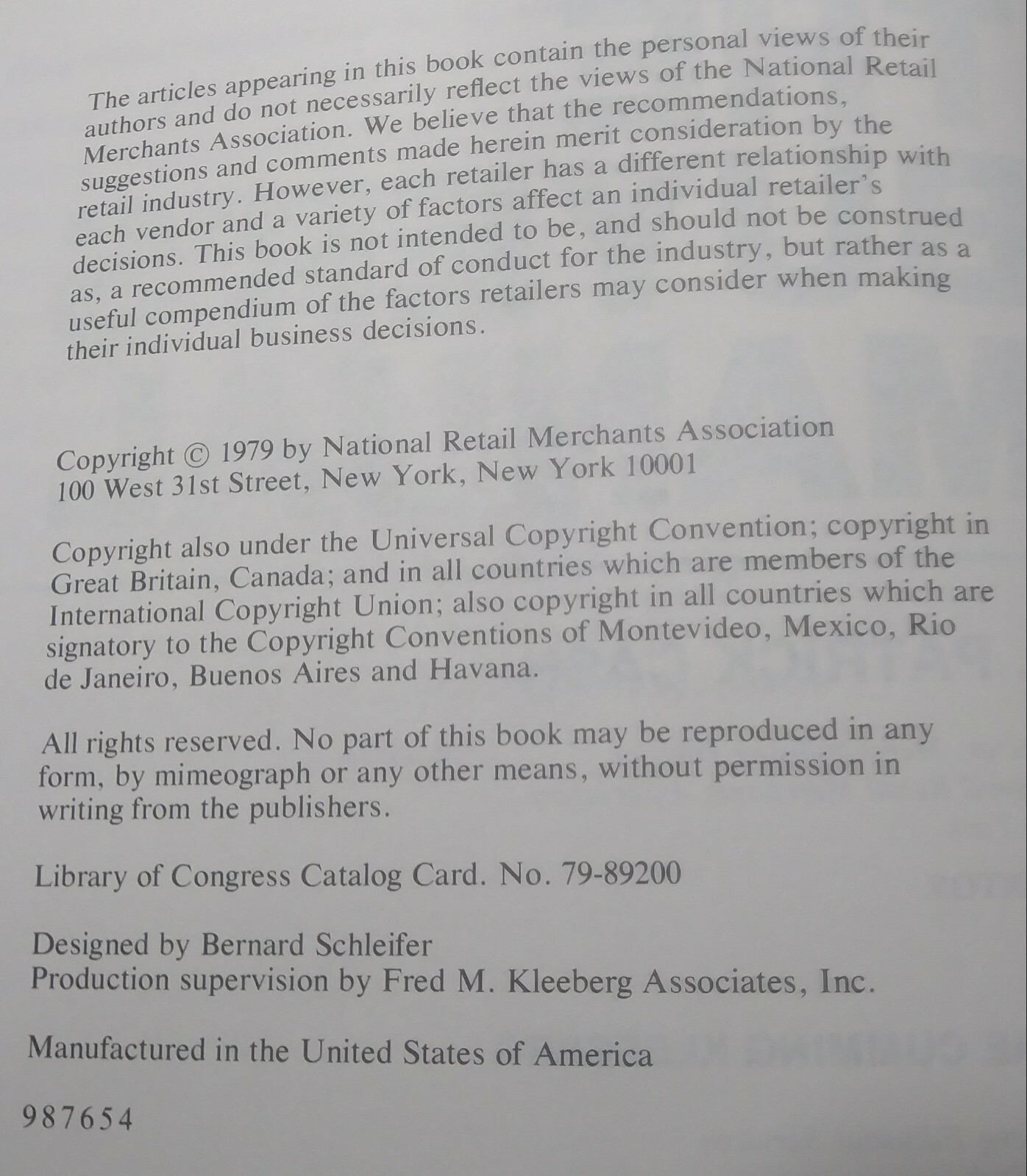 The Buyer&rsquo;s Manual: 1979 National Retail Merchants Association