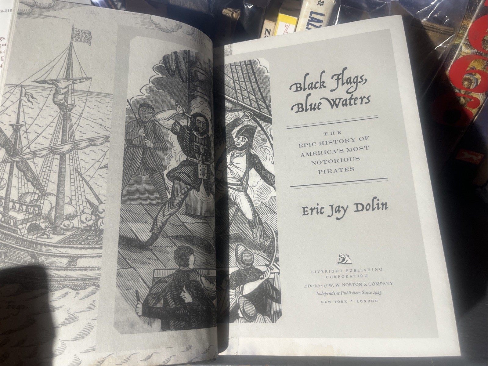 SIGNED by Eric Jay Dolin BLACK FLAGS BLUE WATERS 2018 1st Ed 1st Print READ DESC