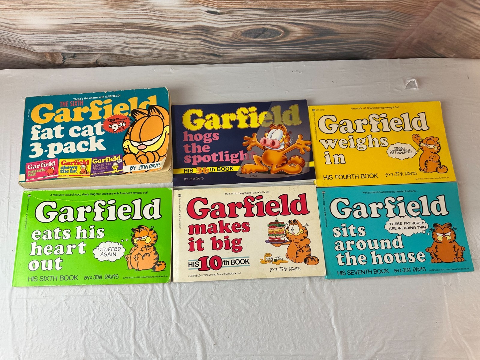 Vtg 1980s Garfield Universe Comic Strip Books Lot of 6 Paperback by Jim Davis